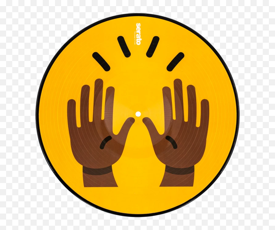 Serato Control Vinyl - Pray And Raised Hands Emoji Pair Serato Reversible Emoji Picture Disc Hands 12 Inch Control Vinyl Pair,Raise Hand Emoji