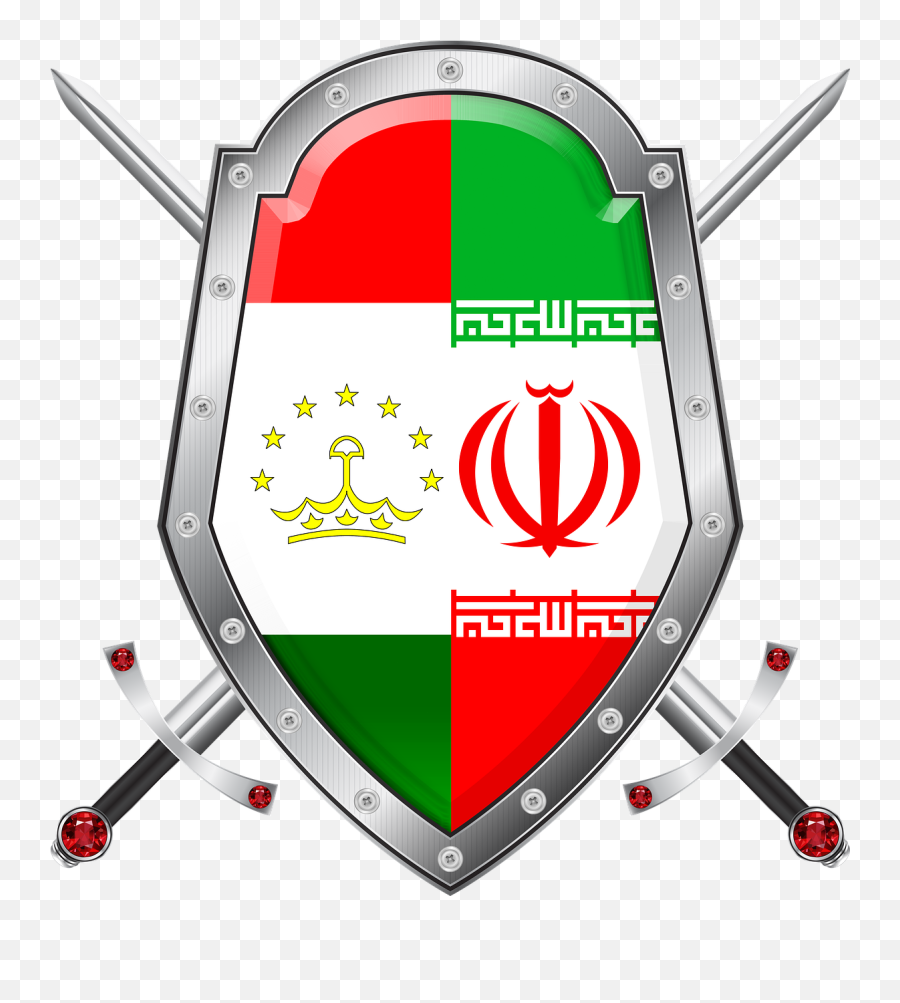 Shield Iran Tajikistan Afghanistan India - Iran Flag Emoji,Iran Flag Emoji