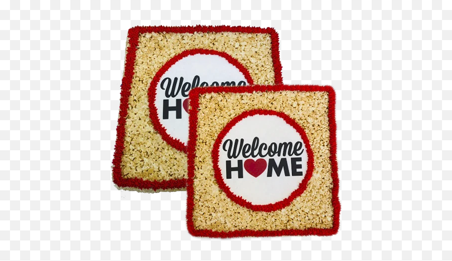 Rice Krispy Welcome Home Cake - Circle Emoji,Welcome Back Emoji