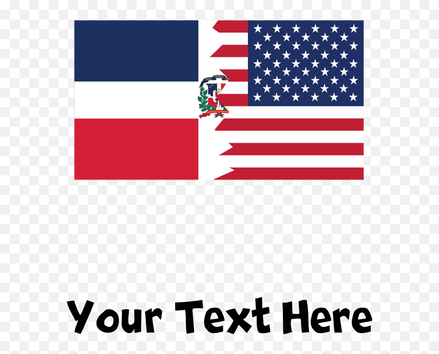 Dominican And American Flag Together - Dominican Republic Flag Emoji,Flag Fish And Fries Emoji