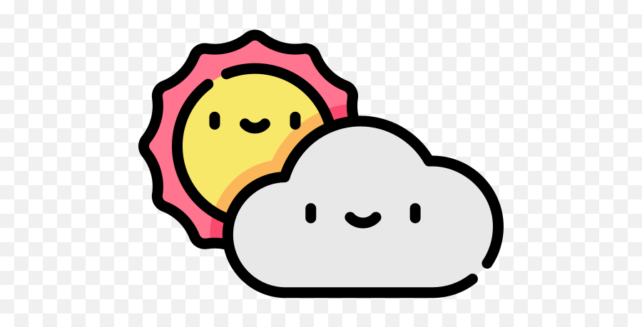 Weather - Free Weather Icons Icono De Clima Kawaii Emoji,Weather Emoticon
