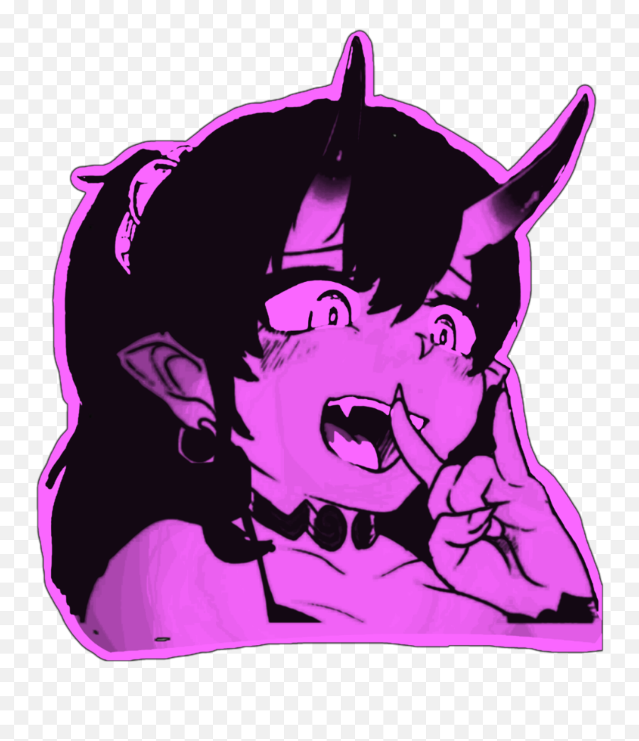The Newest Gote Stickers On Picsart - Aesthetic Anime Grunge Demon Emoji,Goteem Emoji