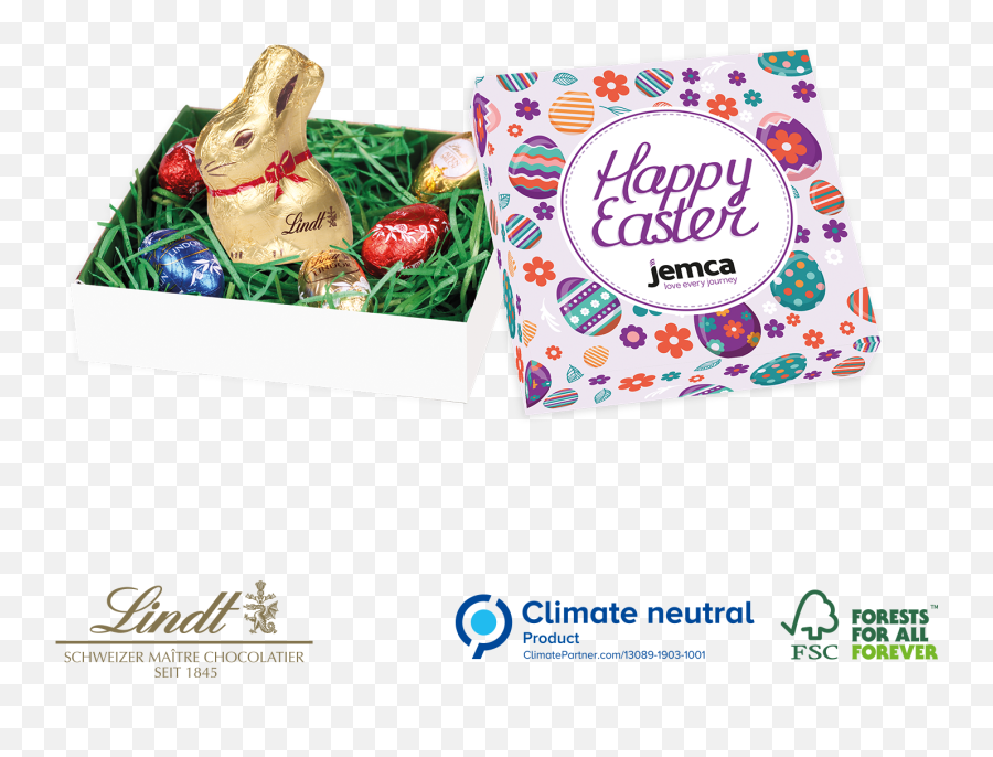 Lindt Personalised Easter Bunny And Egg Box Personalised - Lindt Easter Eggs Png Transparent Emoji,Easter Emoji Message
