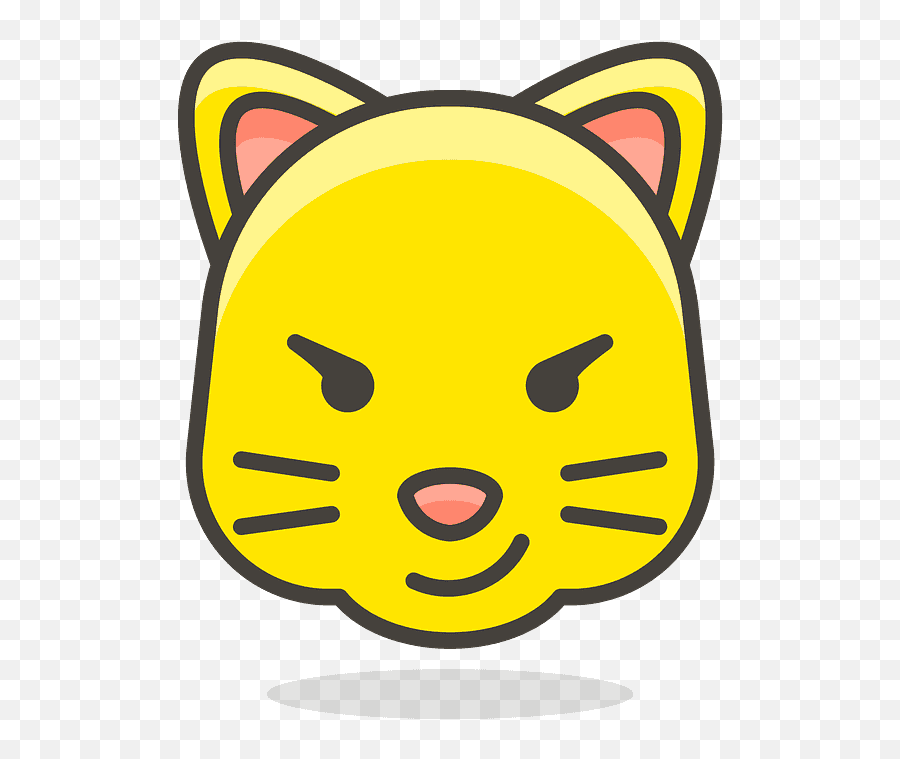 Cat With Wry Smile Emoji Clipart - Draw Of Faces Emojis,Wry Smile Emoticon