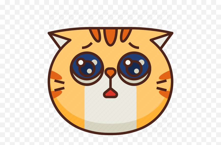 Cute Cat Emoticon Smileys Avatar Teary Eyes Emoji Icon - Download On Iconfinder Emoticon,Cat Emoticons