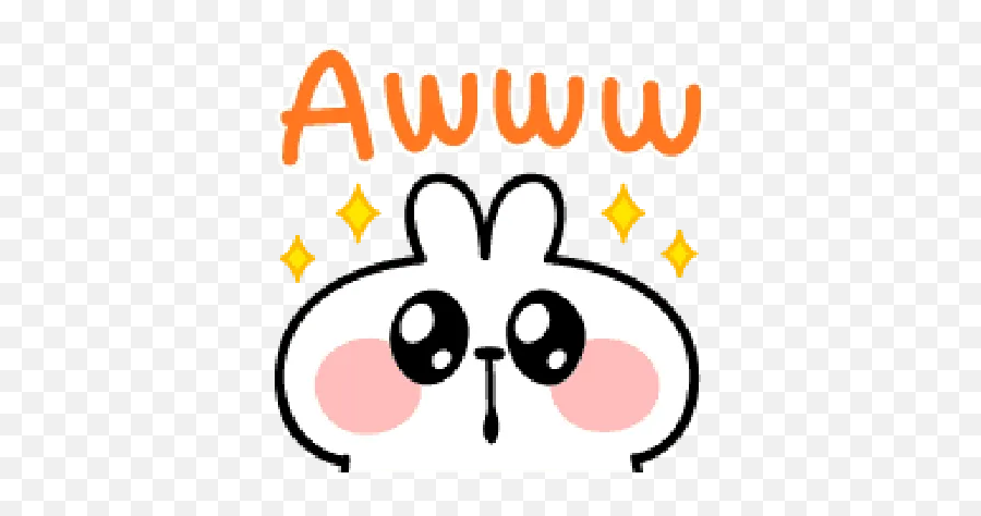 Spoiled Rabbit A Word Emoji Whatsapp - Dot,Awww Emoji