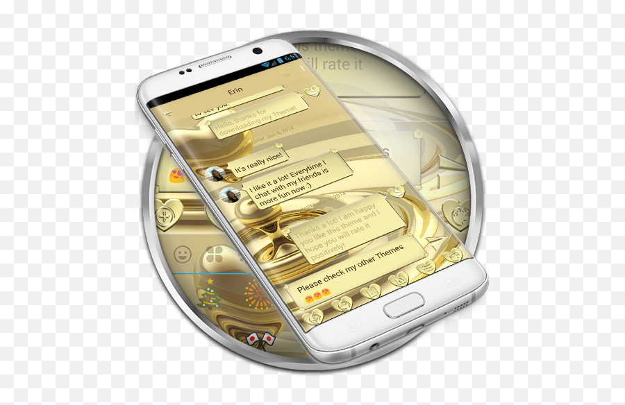 Sms Messages Heart Gold Theme U2013 Apps On Google Play - Camera Phone Emoji,Melting Heart Emoji