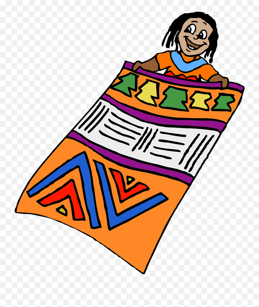 African Woman Weaving Blanket - Clip Art Emoji,African American Flag Emoji