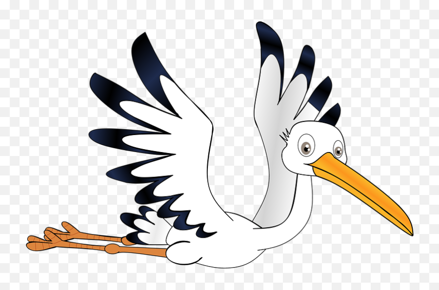Stork Pregnant Sky Rattle - Clip Art Emoji,Emoji Heaven And Hell