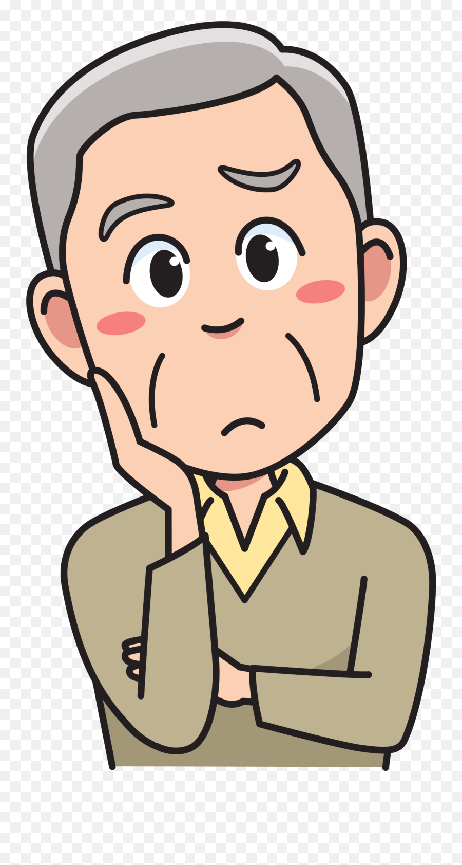 Thinking Png Clipart - Man Thinking Clip Art Emoji,Scratching Chin Emoji
