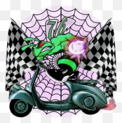 Vespa Hornet Mod Skinhead Combat76 - Checkered Flag Transparent Background Emoji,The Green Hornet Emoji