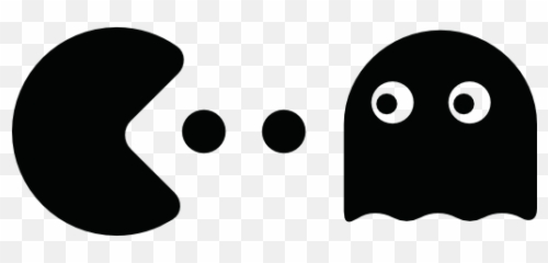 Pac - Pac Man Black And White Emoji,Video Game Emoji