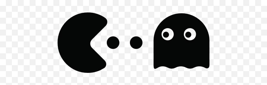 Pac - Pac Man Black And White Emoji,Video Game Emoji