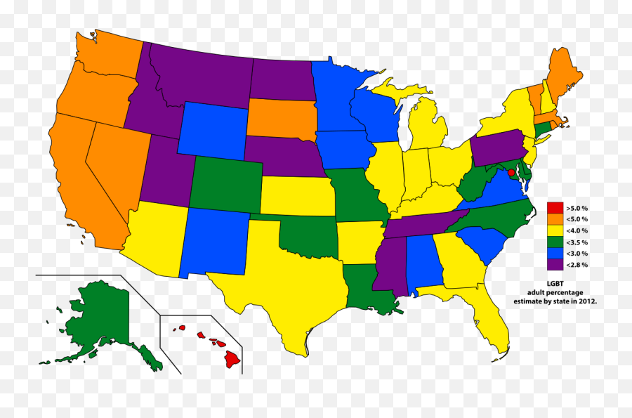 Lgbt Adult Percentage - States With Smaller Population Than La County Emoji,Adult Emoji