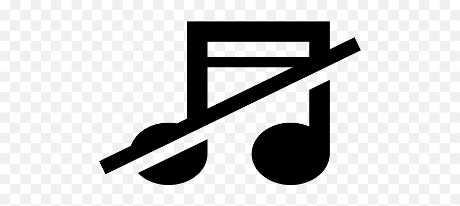 No Music Sign Of Musical Note With A Slash Icons - No Music Icon Png Emoji,Music Note Emoticon