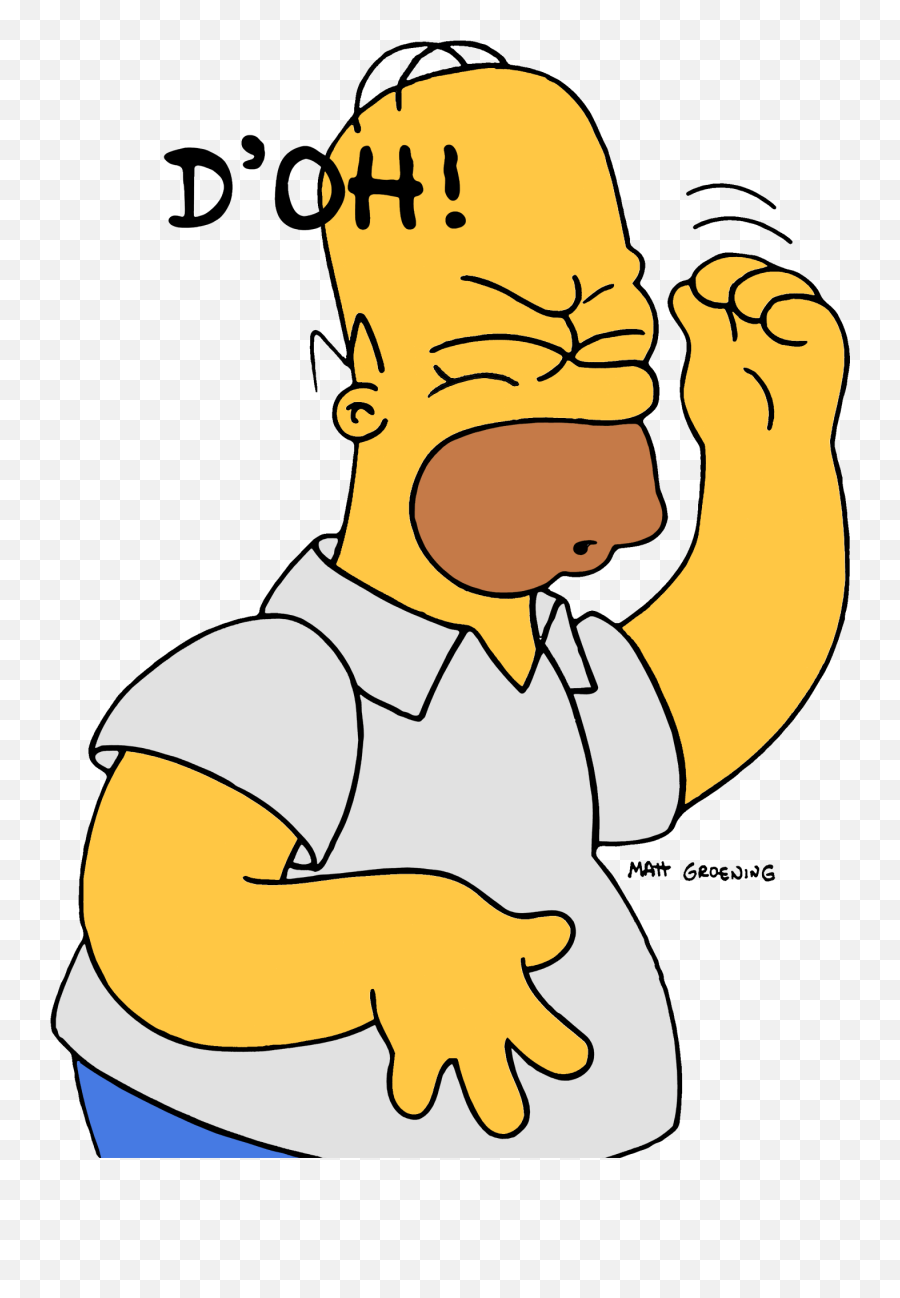 Homer Simpson The Simpsons Cartoon - Homer Simpsons Doh Png Emoji,Mr Burns Emoji