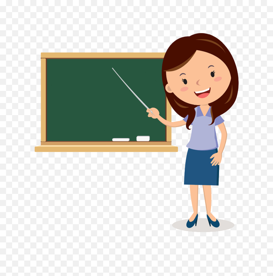 Teacher Cartoon Blackboard - Teacher Clipart Emoji,Teacher Emoji Png ...