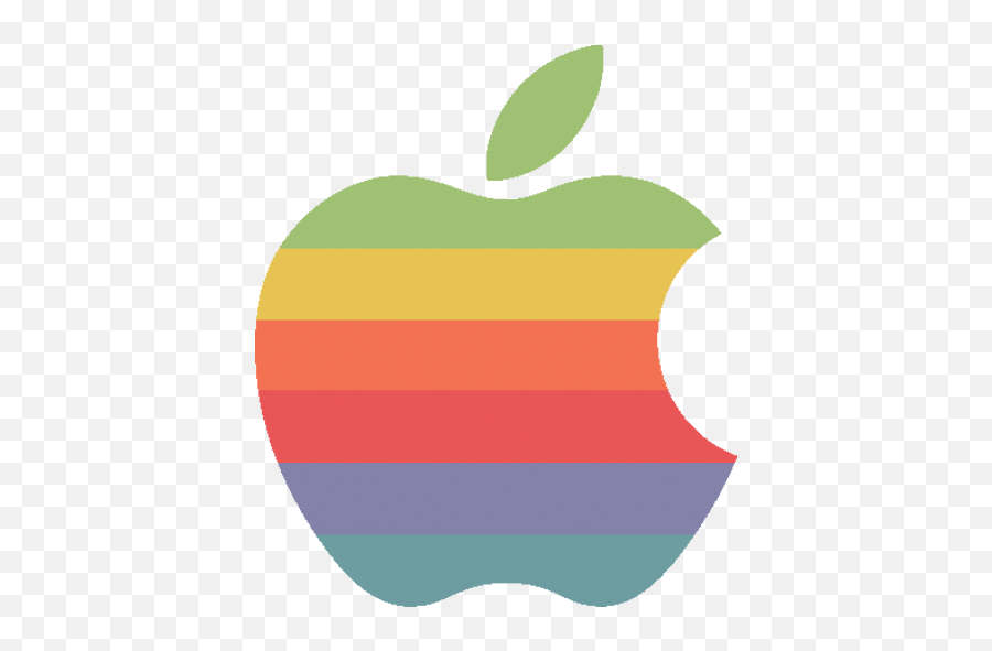 Rainbow Apple Logo Icon - Retro Apple Logo Icon Emoji,Apple Logo Emoji