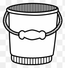 Bucket Container - Clipart Black And White Png Emoji