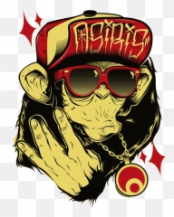 Hip Gorilla Graffiti Drawing Hop - Emoji