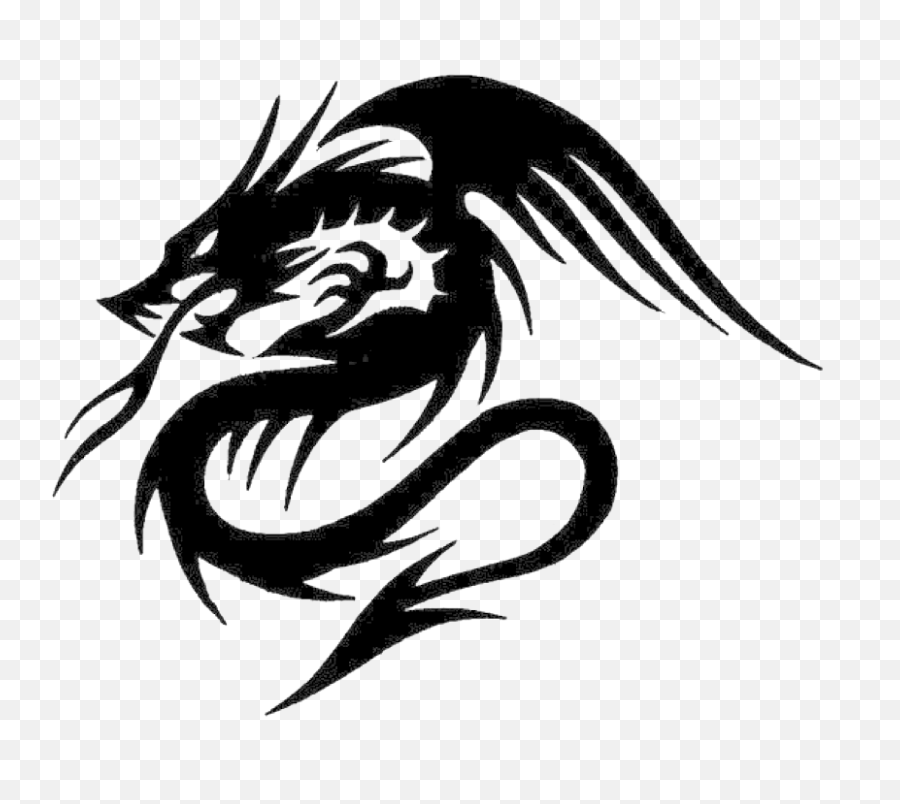 Dragon Tattoo Drawing Clip Art - Dragon Tattoos Png Png Dragon Tattoo Png Emoji,Tattoo Emoji