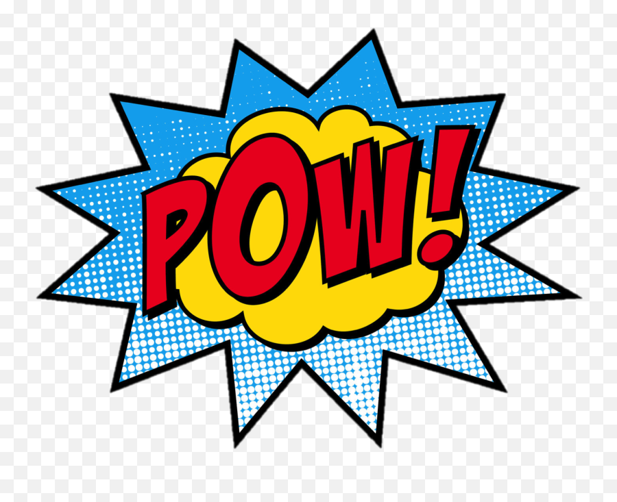 Pow Superhero Clipart Png - Superhero Words Clipart Emoji,Pow Emoji