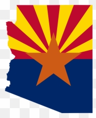 Arizona Flag Map Hd Png Download - State Emoji