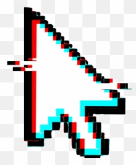 Glitch Effect Cursor Pointer Mouse - Custom 128x128 Pixels Emoji