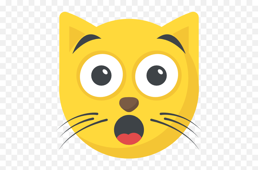 Cat - Free Smileys Icons Expresiones De Sorpresa Emoji,Surprised Cat Emoji