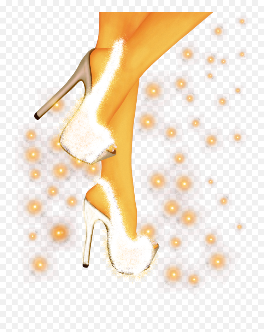 Heels Gold Glitter Sticker By Caro G Herrera - Round Toe Emoji,Heel Emoji