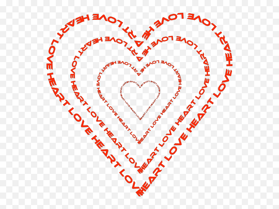 A Heart Done By Words Outline Png Svg Clip Art For Web - Word Love Heart Border Emoji,Heart Exclamation Point Emoji