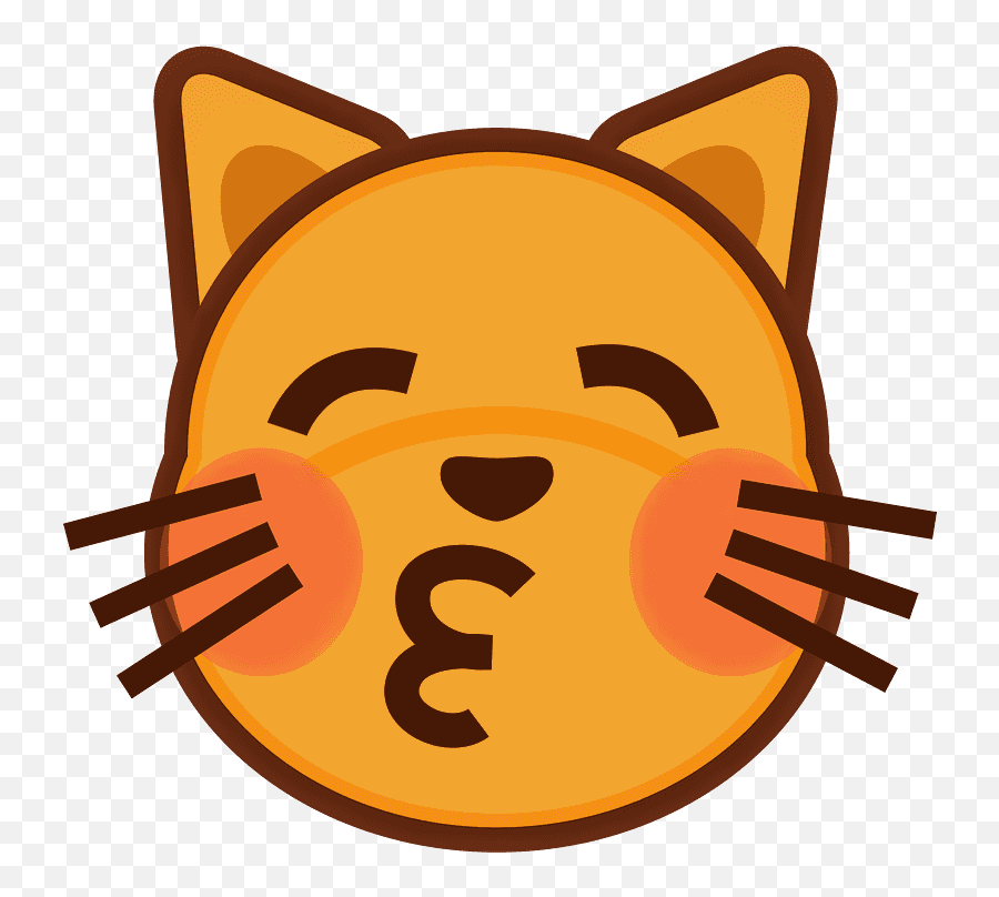 Kissing Cat Emoji Clipart - Portable Network Graphics,Kissing Cat Emoji