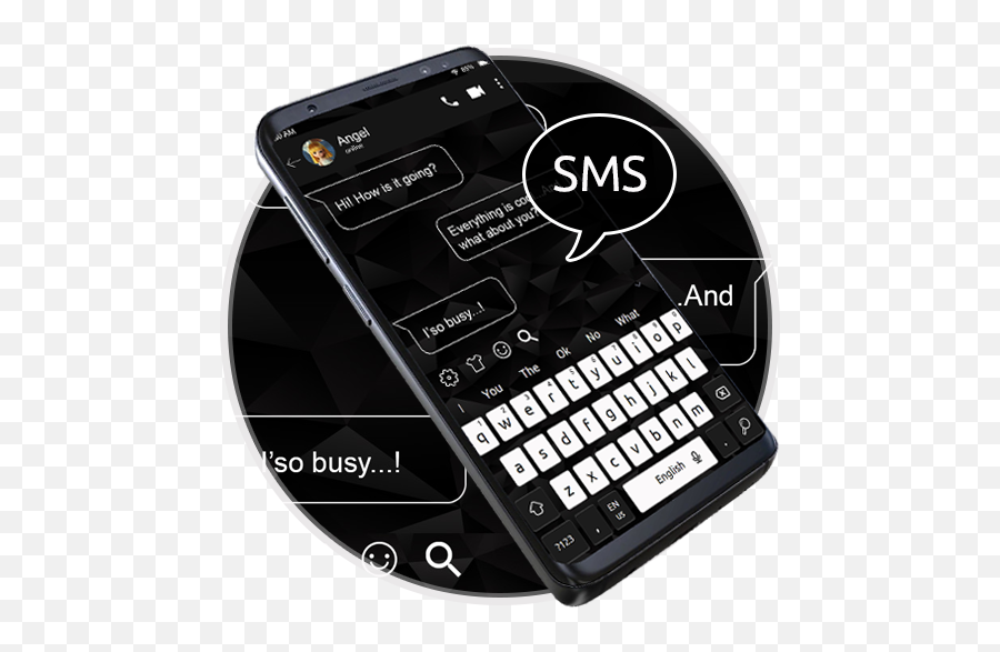 Black White Sms Keyboard Theme For Android - Download Cafe Sony Ericsson Xperia X10 Emoji,Black And White Emoji Keyboard
