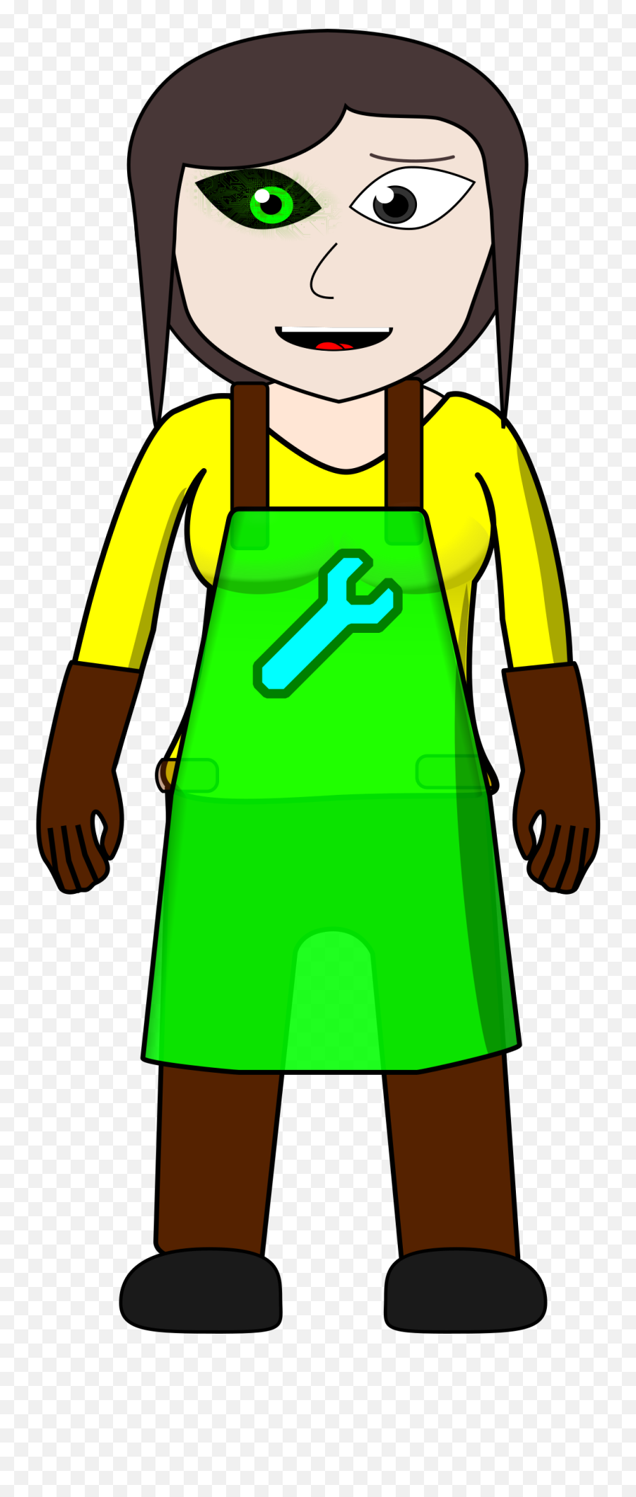 Clipart Girl Mechanic Clipart Girl Mechanic Transparent - Fictional Character Emoji,Mechanic Emoji