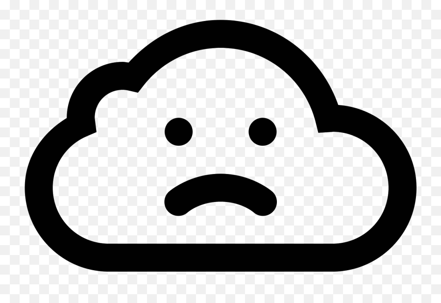 Cloud Icon Png Transparent 237496 - Free Icons Library Sad Cloud Clipart Black And White Emoji,Tumbleweed Emoticons