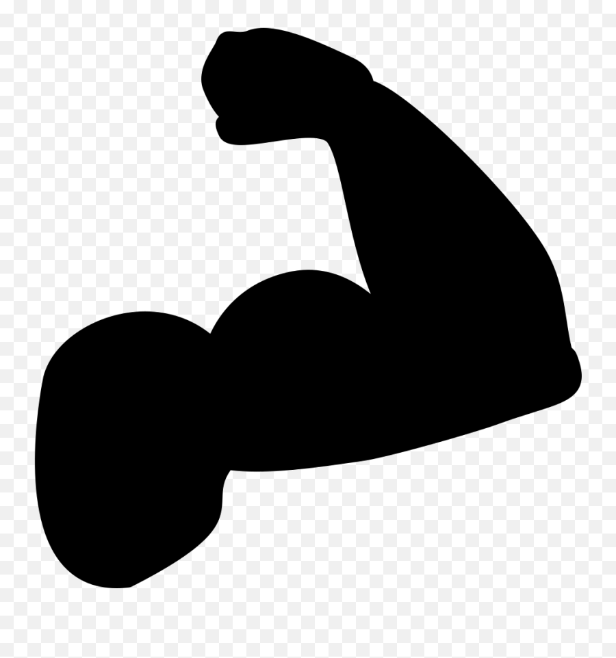 Biceps Muscle Arm Silhouette - Muscle Arm Silhouette Png Emoji,Bicep Emoji