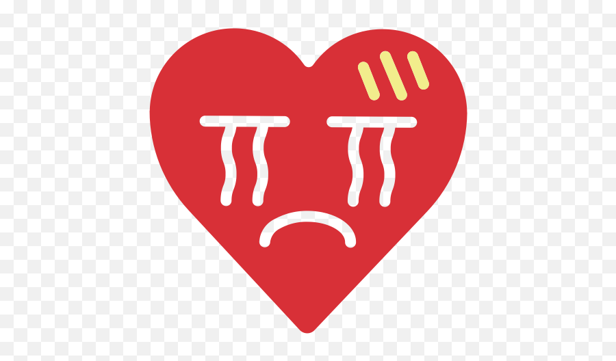 Cry Emoji Emotion Grief Heart Sad Icon - Love,Tt Emoji