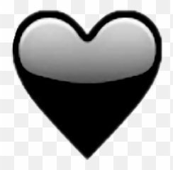 Black Emoji Transparent Png Clipart - Heart