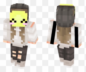 Download Emoji Mask Girl Minecraft Skin For Free - Minecraft Girl Skin With Buns,Mask Emoji