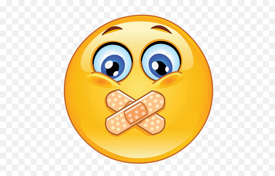 Mouth Closed Emoji Png Image - Can T Talk Emoji,Be Quiet Emoji