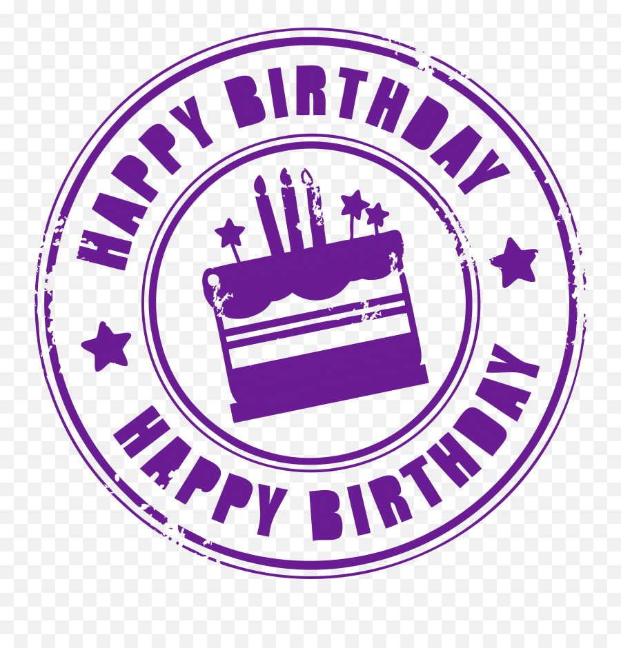 Birthday Clipart Stamp Birthday Stamp - Happy Birthday Stamp Png Emoji,Happy Birthday Emoticons
