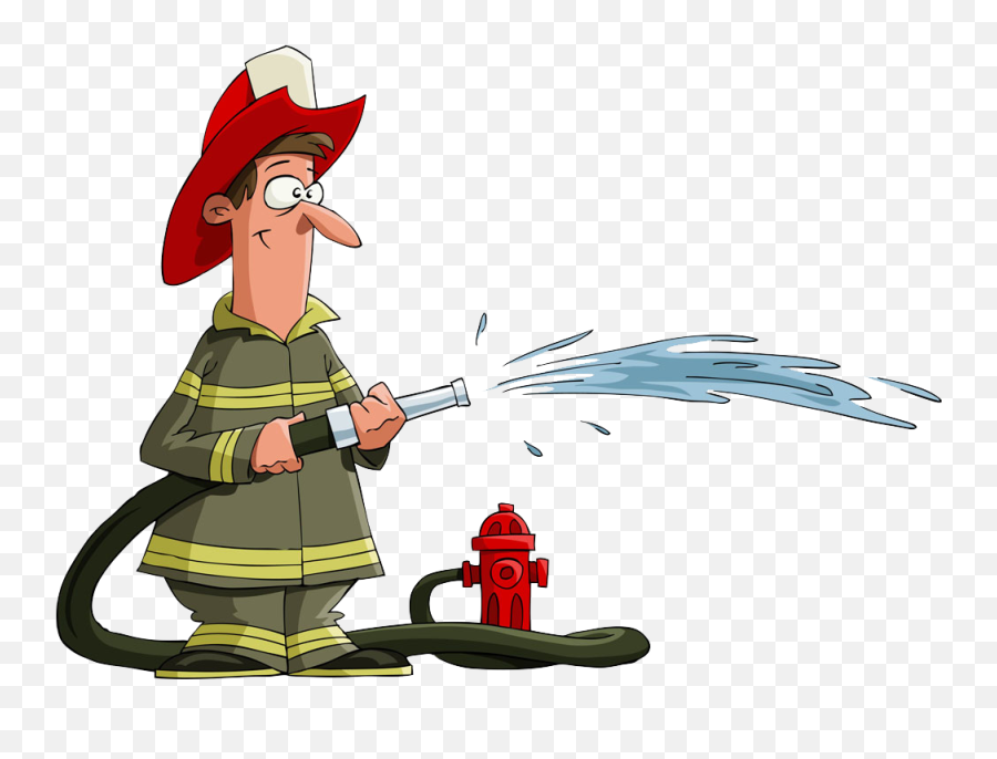 Firefighter Clipart Hose Drawing - Firefighter Fire Hydrant Emoji,Hose Emoji