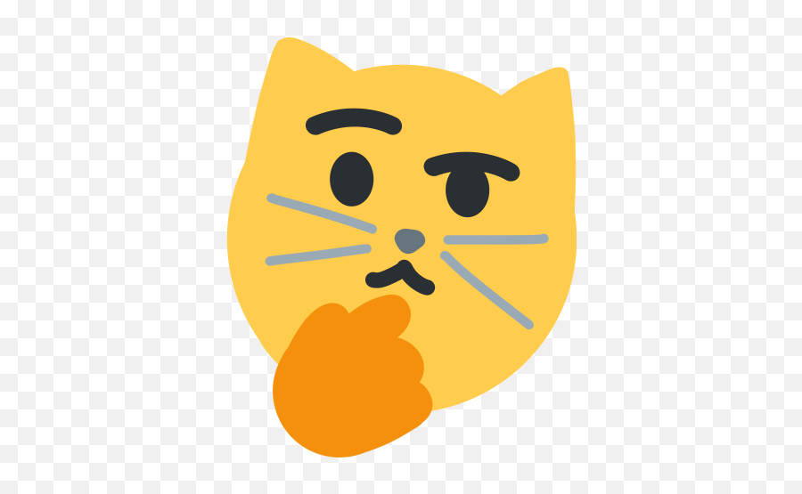Wondering Kitty - Thinking Emoji Noose,Kitty Emoji