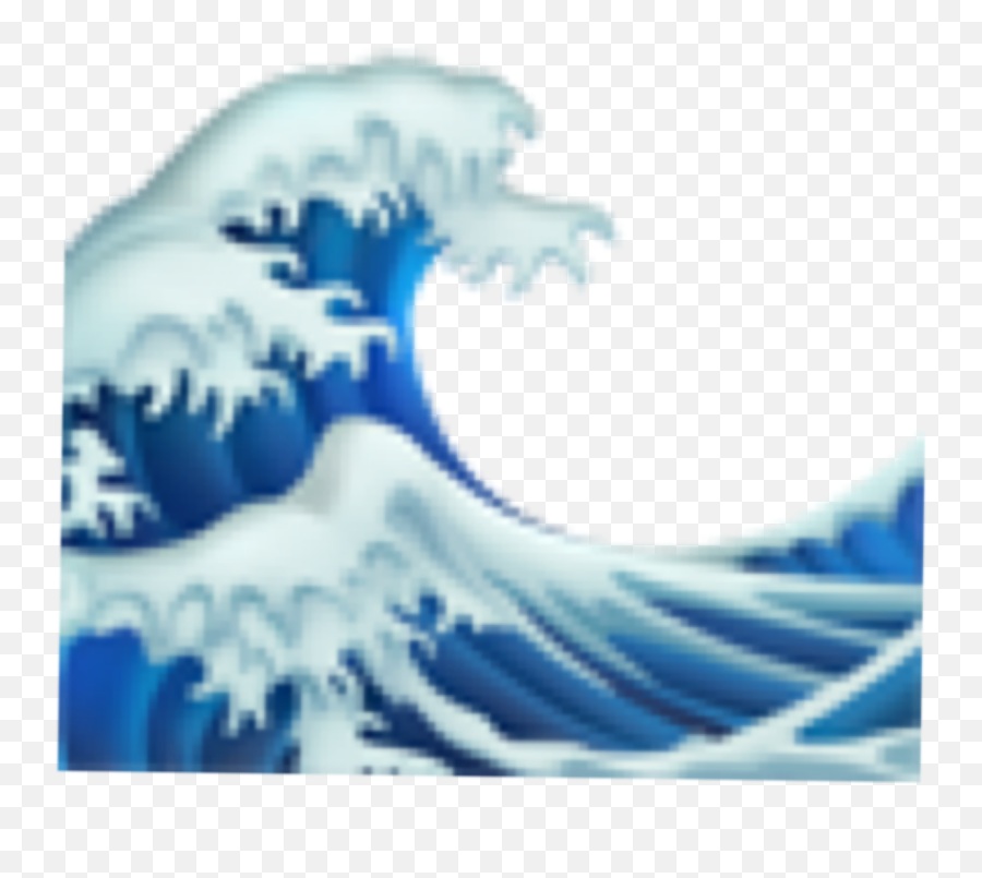 Waves Emoji Iphone - Transparent Background Aesthetic Emoji Png,Waves Emoji