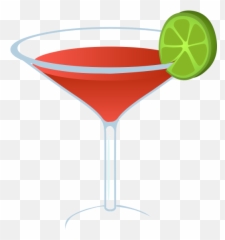 Cocktail With Lime Vector Image - Cosmopolitan Drink Clipart Emoji,Long Tongue Emoji