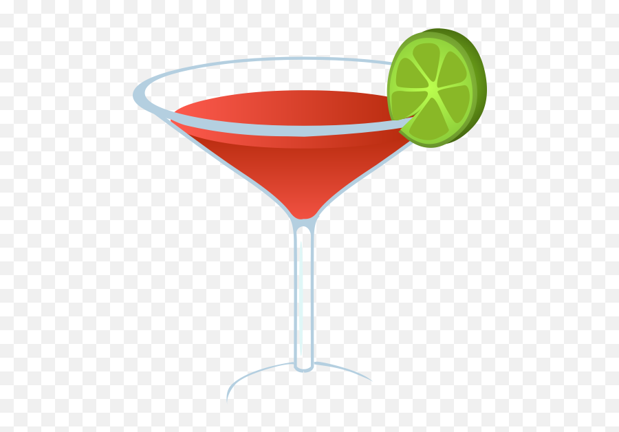 Cocktail With Lime Vector Image - Cosmopolitan Drink Clipart Emoji,Long Tongue Emoji