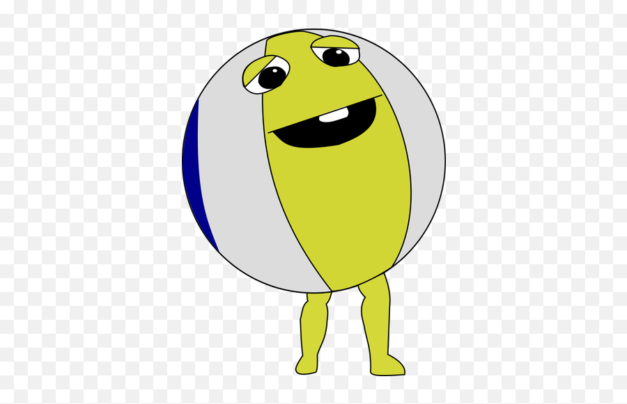 Cartoon Beach Ball - Beach Ball With Legs Emoji,B Emoticon