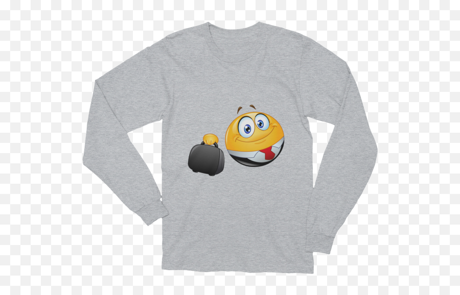 Unisex Business Emoji Long Sleeve T,Business Emoji