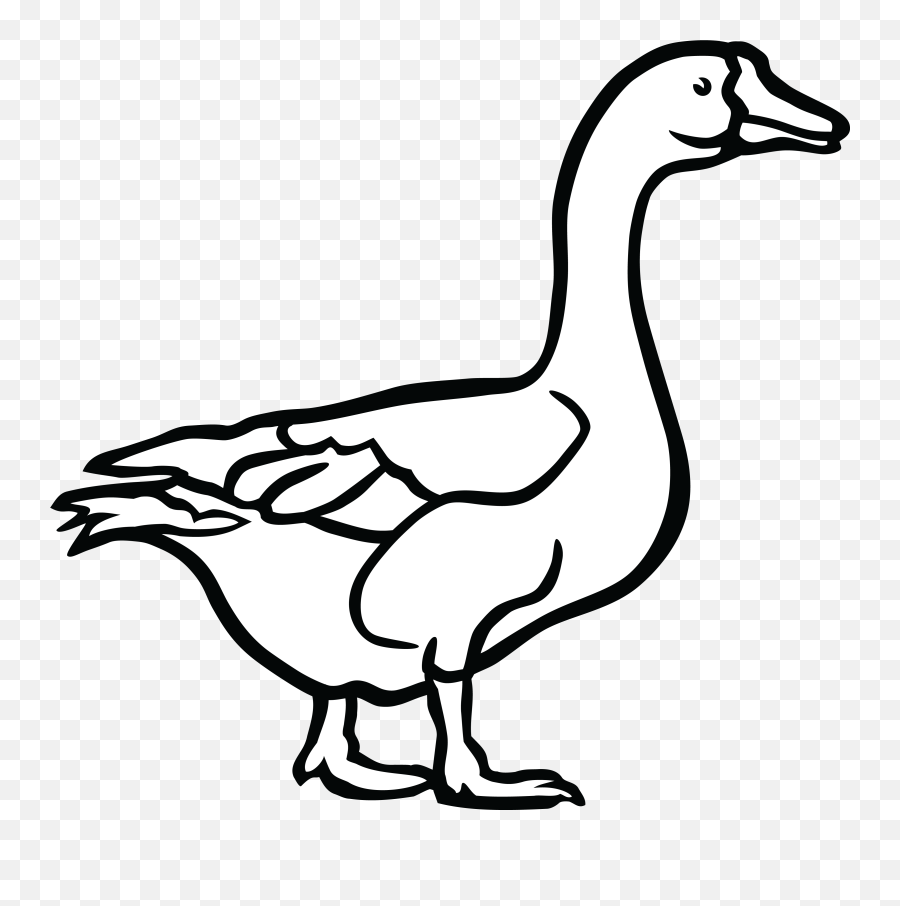 Black And White Goose Clipart - Goose Black And White Emoji,Goose Emoji