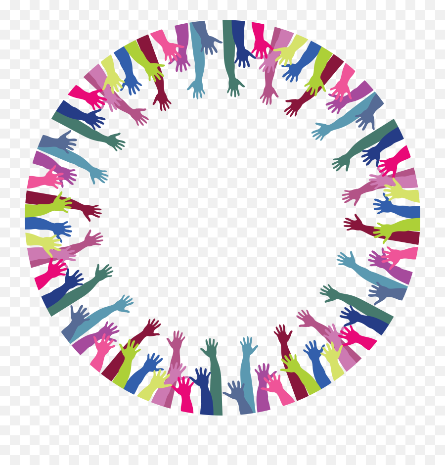Hands In A Circle Clipart - Circle Of Hands Clip Art Emoji,Circle Hand Emoji